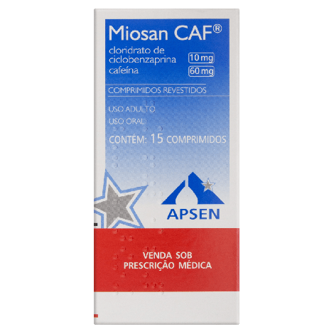 Miosan Caf 10mg + 60mg Apsen 15 Comprimidos