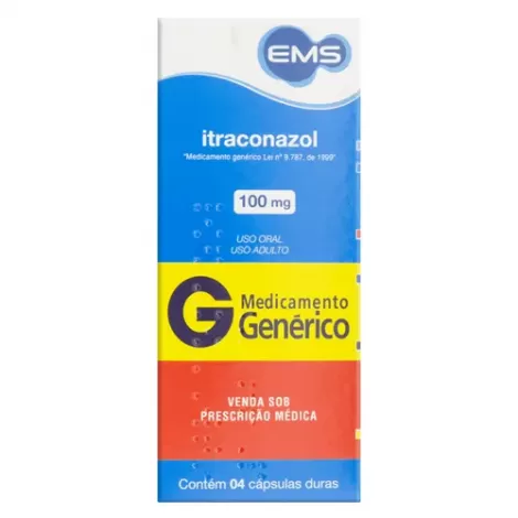 Itraconazol Genérico EMS 100mg 4 cápsulas duras