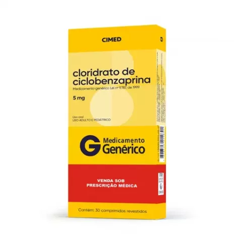 Cloridrato de Ciclobenzaprina Genérico Cimed 5mg 30 comprimidos