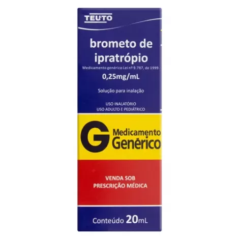 Brometo Ipratrópio Genérico Teuto 0,25mg/ml 20ml