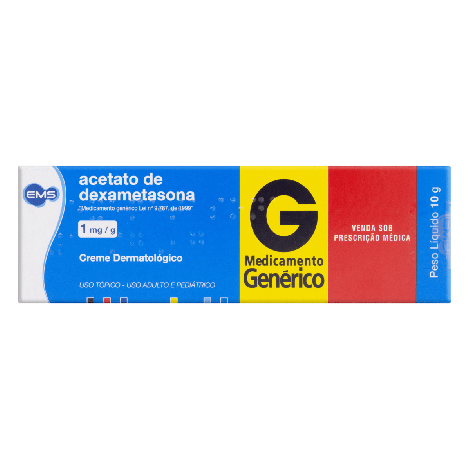 Acetato de Dexametasona Creme Genérico EMS 1mg 10g